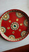 Designer Pooja Plate with Green Studs